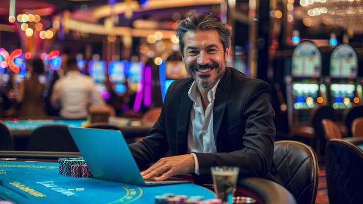 Antarmuka meja Infinite Blackjack pada perangkat mobile